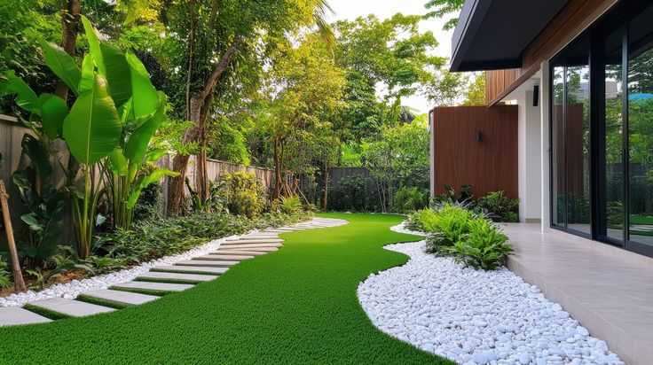 beautiful landscaped garden design by beautiful things on @creativemarket